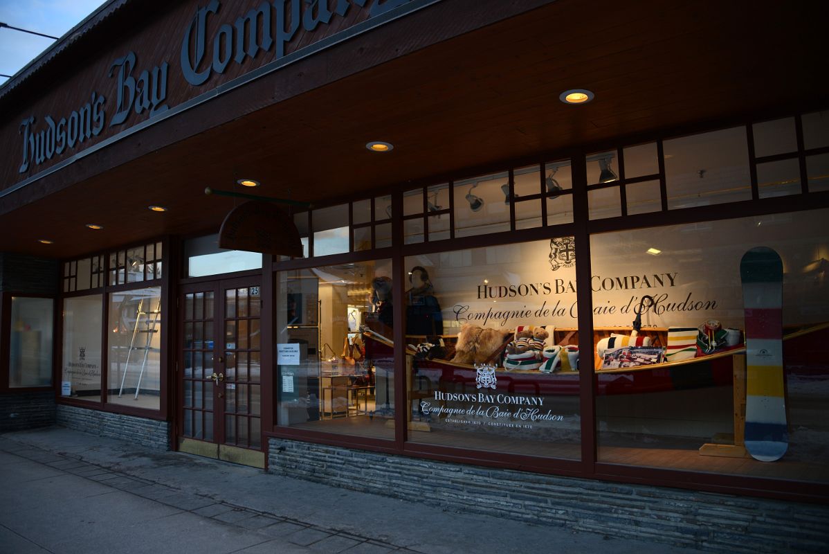 27C The Hudsons Bay Company Is One Of The Venerable Shops Along Banff Avenue In Winter